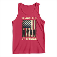 Thank You Veterans Tank Top Veterans Day Patriotic American Flag - Wonder Print Shop