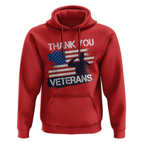 Thank You Veterans Hoodie Never Forget Veterans Military Appreciation US Flag - Wonder Print Shop