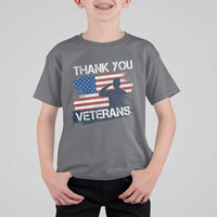 Thank You Veterans T Shirt For Kid Never Forget Veterans Military Appreciation US Flag - Wonder Print Shop