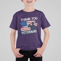 Thank You Veterans T Shirt For Kid Never Forget Veterans Military Appreciation US Flag - Wonder Print Shop