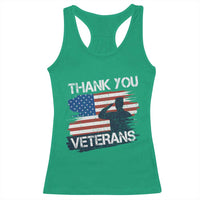 Thank You Veterans Racerback Tank Top Never Forget Veterans Military Appreciation US Flag - Wonder Print Shop