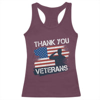 Thank You Veterans Racerback Tank Top Never Forget Veterans Military Appreciation US Flag - Wonder Print Shop