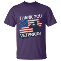 Thank You Veterans T Shirt Never Forget Veterans Military Appreciation US Flag - Wonder Print Shop