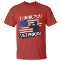 Thank You Veterans T Shirt Never Forget Veterans Military Appreciation US Flag - Wonder Print Shop