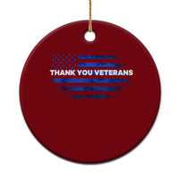 Thank You Veterans Ceramic Ornament Never Forget Veterans Day Grunge American Flag - Wonder Print Shop