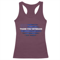 Thank You Veterans Racerback Tank Top Never Forget Veterans Day Grunge American Flag - Wonder Print Shop