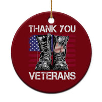 Thank You Veterans Ceramic Ornament American Flag Military Supportive Veterans Day - Wonder Print Shop