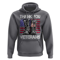 Thank You Veterans Hoodie American Flag Military Supportive Veterans Day - Wonder Print Shop