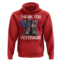 Thank You Veterans Hoodie American Flag Military Supportive Veterans Day - Wonder Print Shop
