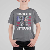 Thank You Veterans T Shirt For Kid American Flag Military Supportive Veterans Day - Wonder Print Shop