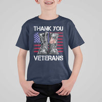 Thank You Veterans T Shirt For Kid American Flag Military Supportive Veterans Day - Wonder Print Shop