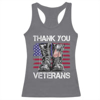 Thank You Veterans Racerback Tank Top American Flag Military Supportive Veterans Day - Wonder Print Shop