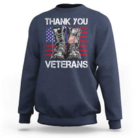 Thank You Veterans Sweatshirt American Flag Military Supportive Veterans Day - Wonder Print Shop