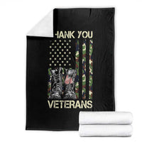 Thank You Veterans Throw Blanket Camo American Flag Military Supportive Veterans Day - Wonder Print Shop
