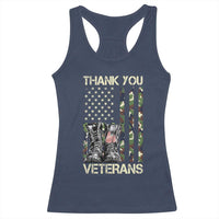 Thank You Veterans Racerback Tank Top Camo American Flag Military Supportive Veterans Day - Wonder Print Shop