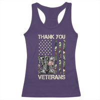 Thank You Veterans Racerback Tank Top Camo American Flag Military Supportive Veterans Day - Wonder Print Shop
