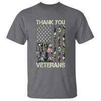 Thank You Veterans T Shirt Camo American Flag Military Supportive Veterans Day - Wonder Print Shop