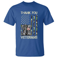 Thank You Veterans T Shirt Camo American Flag Military Supportive Veterans Day - Wonder Print Shop