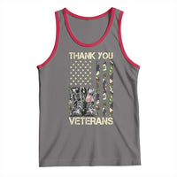 Thank You Veterans Tank Top Camo American Flag Military Supportive Veterans Day - Wonder Print Shop