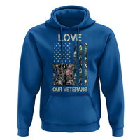 Love Our Veterans Hoodie Camo American Flag Military Supportive Veterans Day - Wonder Print Shop