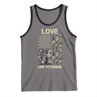 Love Our Veterans Tank Top Camo American Flag Military Supportive Veterans Day - Wonder Print Shop