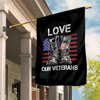 Love Our Veterans Garden Flag American Flag Military Supportive Veterans Day - Wonder Print Shop