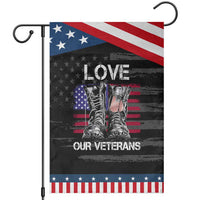 Love Our Veterans Garden Flag American Flag Military Supportive Veterans Day
