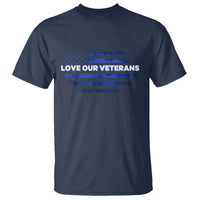 Love Our Veterans T Shirt Veterans Day Grunge American Flag - Wonder Print Shop