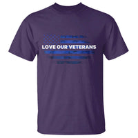Love Our Veterans T Shirt Veterans Day Grunge American Flag - Wonder Print Shop