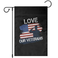 Love Our Veterans Garden Flag Veterans Day Military Appreciation US Flag - Wonder Print Shop