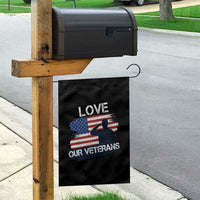 Love Our Veterans Garden Flag Veterans Day Military Appreciation US Flag - Wonder Print Shop