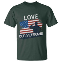 Love Our Veterans T Shirt Veterans Day Military Appreciation US Flag - Wonder Print Shop