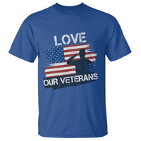 Love Our Veterans T Shirt Veterans Day Military Appreciation US Flag - Wonder Print Shop