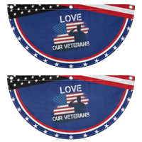 Love Our Veterans Patriotic Fan Flag Veterans Day Military Appreciation US Flag