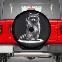 Raccoon Meme Spare Tire Cover Middle Finger Trash Panda Sarcastic Humor