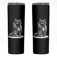 Raccoon Meme Skinny Tumbler Middle Finger Trash Panda Sarcastic Humor