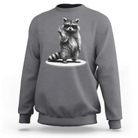 Raccoon Meme Sweatshirt Middle Finger Trash Panda Sarcastic Humor