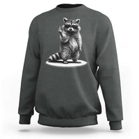 Raccoon Meme Sweatshirt Middle Finger Trash Panda Sarcastic Humor