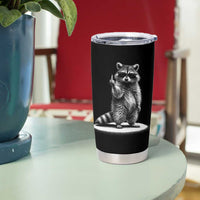 Raccoon Meme Tumbler Cup Middle Finger Trash Panda Sarcastic Humor