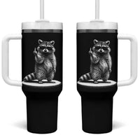 Raccoon Meme Tumbler With Handle Middle Finger Trash Panda Sarcastic Humor