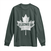 Elbows Up Canada Long Sleeve Shirt True North Strong and Free Maple Leaf Proud Canadian