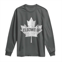 Elbows Up Canada Long Sleeve Shirt True North Strong and Free Maple Leaf Proud Canadian