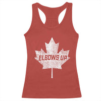 Elbows Up Canada Racerback Tank Top True North Strong and Free Maple Leaf Proud Canadian