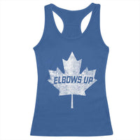 Elbows Up Canada Racerback Tank Top True North Strong and Free Maple Leaf Proud Canadian
