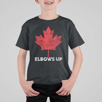 Elbows Up Canada Strong T Shirt For Kid Maple Leaf Proud Canadian