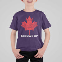 Elbows Up Canada Strong T Shirt For Kid Maple Leaf Proud Canadian