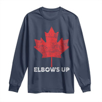 Elbows Up Canada Strong Long Sleeve Shirt Maple Leaf Proud Canadian
