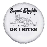 Feminist Cat Spare Tire Cover Equal Rights or I Bites Human Rights - Wonder Print Shop
