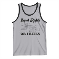 Feminist Cat Tank Top Equal Rights or I Bites Human Rights - Wonder Print Shop