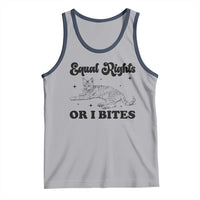 Feminist Cat Tank Top Equal Rights or I Bites Human Rights - Wonder Print Shop